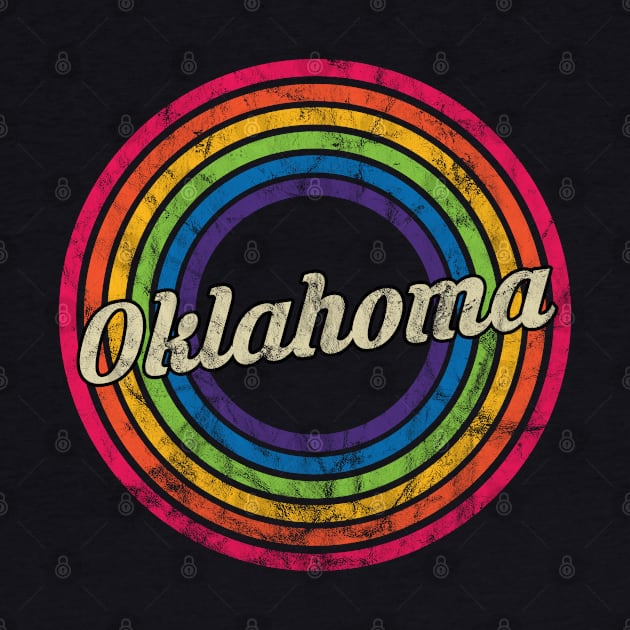 Oklahoma - Retro Rainbow Faded-Style by MaydenArt